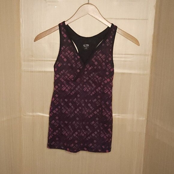 Champion Purple Geometric Print Athletic Tank Top Small - Picture 1 of 6
